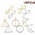 10-teiliges Set geometrischer Haarspangen aus Metall in Gold und Silber für Damen - 10-teiliges Set