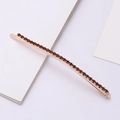 Elegant rose gold hair clip with deep red rhinestones on a minimalist background - Brown (B5115-B6208)