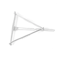 Minimalist silver geometric triangle hair clip with a smooth metallic finish for women - Triangle Shape (F3305) / Silver