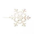 Pince à cheveux flocon de neige élégante avec finition métallique rose et blanche rétro - Flocon de Neige Argent