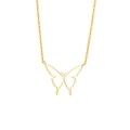 Minimalist stainless steel necklace featuring a hollow butterfly wing pendant in gold finish - Hollow Butterfly Style (1-Gold) / Gold