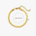Pulsera de cadena de serpiente dorada de 4mm para hombre y mujer, acero inoxidable de 16cm+5cm - Pulsera Color Dorado 4mm