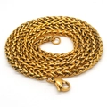 Collana a catena a spiga in acciaio inossidabile dorato con chiusura a moschettone - 60CM / Catena Spiga Oro / Oro