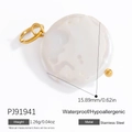 Pendentif perle baroque avec fermoir en acier inoxydable plaqué or 18 carats pour bijoux DIY - Charme de Perle Baroque d'Eau Douce (PJ91941)