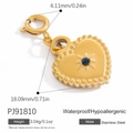 Herzanhänger aus 18K vergoldetem Edelstahl mit funkelndem blauen Sternstein - Herz Blauer Edelstein (PJ91810) / Gold