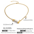 Collana con ciondolo a stivale in acciaio inossidabile placcato oro 18K e piccola stella - Collana Pendente Stivale Cowboy Stella (XL31995)