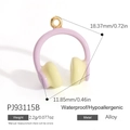 Pendentif casque rose et jaune en alliage pour création de bijoux et colliers DIY - Casque Rose Jaune (PJ93115B)