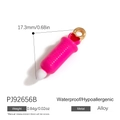 Pendentif glace rose en alliage avec cœur rouge et anneau doré pour bijoux fait main - Seringue à Cœur Rose (PJ92656B)