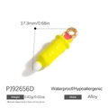 Pendentif seringue jaune mignon avec cœur rose et boucle dorée pour bijoux DIY - Seringue à Cœur Jaune (PJ92656D)