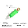 Pendentif seringue verte en alliage avec cœur rose, imperméable et hypoallergénique - Seringue à Cœur Vert (PJ92656E)