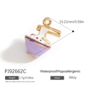 Pendentif bol de nouilles violet en alliage pour la création de bijoux DIY tendance - Bol Violet Premium (PJ92662C)