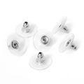 Chiusure per orecchini in silicone trasparente con anima in metallo per ricambi gioielli DIY - Farfallina Orecchino Solo / Argento