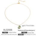 18K vergoldete Edelstahlkette mit Weihnachtsmann-Emaille-Anhänger für Weihnachten - Weihnachtsmann-Halskette (XL32006)