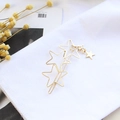 Pince à cheveux étoile à cinq branches en alliage doré avec pendentif étoile - Étoile à Cinq Branches Dorée (C4403) / Or