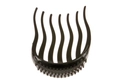 Detail of black wave hair volume bump tool with anti-slip small teeth for hair styling - Black