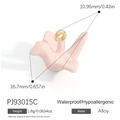 Pink bird alloy charm with gold ring for DIY necklaces, hypoallergenic and waterproof - Light Pink Paper Crane Style (PJ93015C)