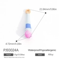 Alloy ice cream charm pendant with gold ring in blue and pink for DIY necklace - Ice Cream Spliced Style (PJ93024A)