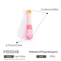 Pink enamel alloy coral branch pendant with golden ring and gradient finish for jewelry DIY - Pink Gradient Streamlined Style (PJ93024B)
