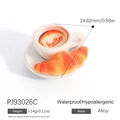 Alloy ocean series sweet coral crab charm with waterproof dripping oil coating - Hello Coffee Art Style (PJ93026C)
