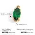 Pendentif en zircone verte taille marquise en acier inoxydable doré pour bijoux - Style Zircone Goutte Verte (PJ93099D)