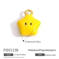 Pendentif étoile en acier inoxydable plaqué or 18 carats, étanche et hypoallergénique - Style Emoji Étoile Jaune (PJ93113B)