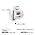 Polished stainless steel letter P pendant, waterproof and hypoallergenic DIY jewelry charm - Letter P (PJ92493SP)
