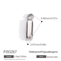 Sleek silver stainless steel capsule pendant with waterproof and anti-allergy features - Letter I (PJ92493SI)