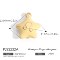 Pastellgelber Löwe Sternanhänger aus Legierung mit Maßen 12,95mm und 11,07mm - Cremegelb Löwe (PJ93232A)