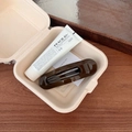 Deep brown glossy hair claw clip presented in an elegant aesthetic lifestyle setting - Beech Brown - Rectangular Hollow Lazy Clip