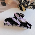 Franse stijl grote acetaat haarklem met paarse marmeren textuur voor een elegante look - Paarse Marmertextuur (10,5 cm)