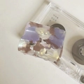 Star-shaped acetate claw clip with purple marble pattern and pearlescent finish - Approx. 5cm / Purple Dazzling