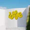 Κίτρινο κλιπ μαλλιών Y2K LOVE με καρδιά και λαμπερά κρύσταλλα για κορίτσια - Κίτρινο