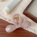 Elegant 10.5cm light pink acetate bow hair claw clip with a secure gold metal spring - Light Nude Pink Bowknot