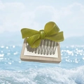 Elegante pettine per capelli con fiocco in acetato verde e denti in metallo argentato - Pettine a Righe Verdi (Circa 8,7 cm)