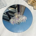 Grande molletta per capelli in acetato cangiante stile sirena con riflesso del cielo - Viola Iridescente