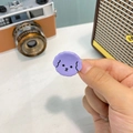 Dettaglio di un piccolo fermaglio per capelli a forma di cane in acetato viola - Mini Molla per Capelli Cucciolo Viola