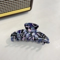 Elegant large acetate shark hair claw with purple marble texture for thick hair - Utopia Dream Marble / Large