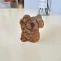 Pince à cheveux mignonne en forme de koala en acrylique motif écaille marron - Koala Brun - Petit