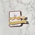 Candy-colored wavy resin hair clip set with cream marble texture and gold label - Classic Yellow - Single-line Wavy Clip (approx. 6.6cm) Korean Clip