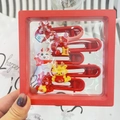 5-piece Lunar New Year hair clip set with dragon and rabbit motifs in a red 3D gift box - Prosperity Dragon Gift Box Set