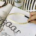 Diadema estrecha de acetato con estampado de leopardo mármol crema para peinado de mujer - Estilo de Textura Blanca