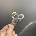 Translucent grey bow-shaped hair claw clip with golden metal spring for women - Light Silver Grey - Butterfly Buckle Small Bow