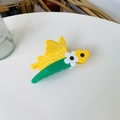 Pinza para el cabello con diseño de mariposa y flores en acetato verde y amarillo - Aprox. 10,5 cm / Mariposa Flor Amarilla (cszj22-0001)