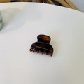 Pince à cheveux carrée en acétate translucide motif écaille de tortue pour femme - Petit (Environ 4cm) / Écaille Claire Brillante