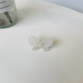 Elegante pinza para el pelo de mariposa en acetato blanco con strass y logo SANSHINE - Mariposa Sirena Blanca