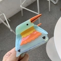 Artistic kingfisher shaped acetate hair claw clip with colorful bird design for women - Woodpecker Hair Claw
