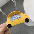 Linda pinza para el cabello con forma de coche amarillo y detalle de conejo - Coche Conejo