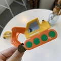Lindo clip para el cabello con forma de excavadora en acetato con colores brillantes - Excavadora