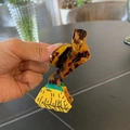 Pinza per capelli Woodstock in acetato con motivo tartarugato ambra scattata a mano - Scopa da Strega