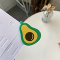 Lindo clip para el pelo de aguacate con acabado acrílico liso y diseño de fruta en 3D - Aguacate